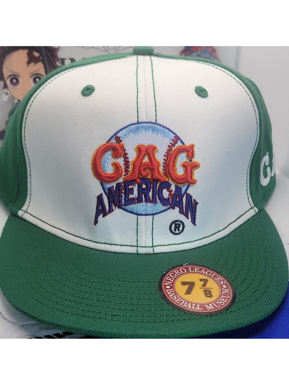 N.Leagues Baseball Museum Chicago American Giants Cap Green White 7 7/8 NLBM